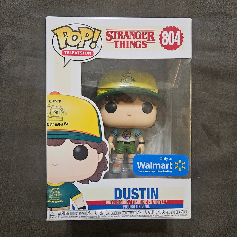 Funko Pop Stranger Things Dustin 804 Walmart Exclusive Camp Know Where Figure
